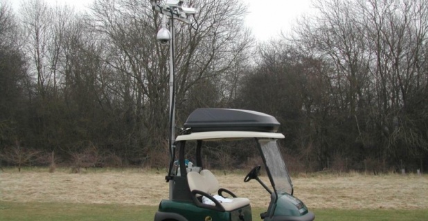 Mobile surveillance system on golf buggies