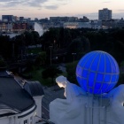 Photo: LEDs from OSRAM light up the globe on the Hotel Atlantic...