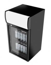 Countertop Advertising Fridge - 52 Litres - black