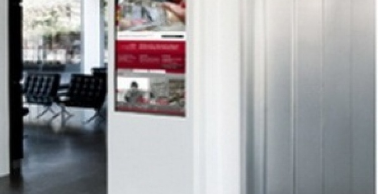 Photo: Touch-screen pillar 2.0: a mobile network powered by netvico...