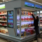 Photo: Refrigerator shelf TV revitalises the yoghurt section...