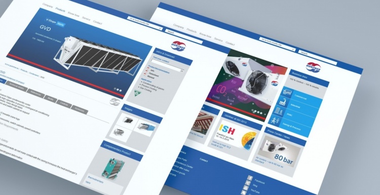 Photo: New Güntner website focusing on product information...