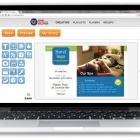 Photo: Drag and drop digital signage updated over the internet...