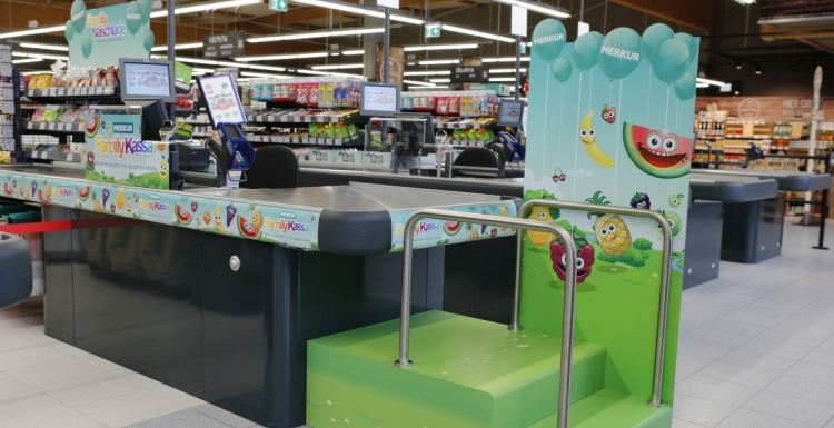 Photo: What shop design can look like: Merkur supermarket in Krems, Austria...