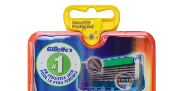 Photo: iS AutoPeg Tag protecting Gillette razor blades at more than 3,000...