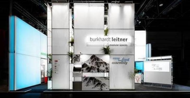 The booth of Burhardt Leitner at the EuroShop 2020