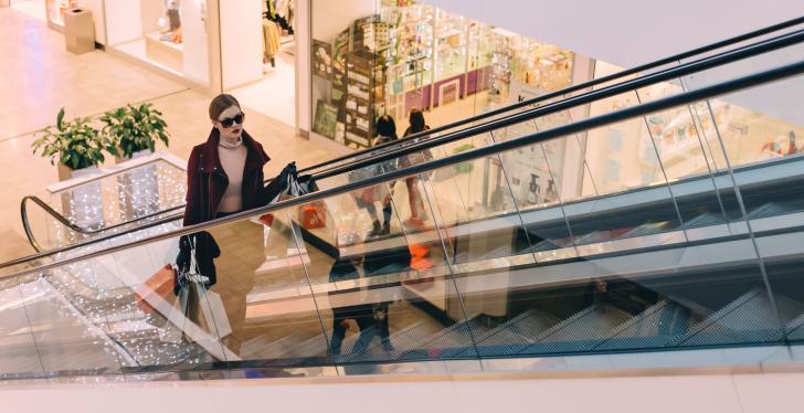 Woman in Shopping Center