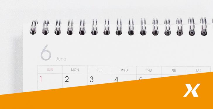 A section of a weekly calendar
