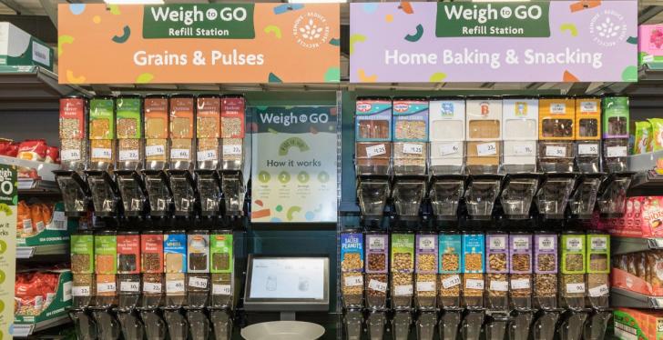 Unpackaged food station in a Morrisons store; copyright: Morrisons...