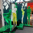 Different mannequins in different colours and poses...