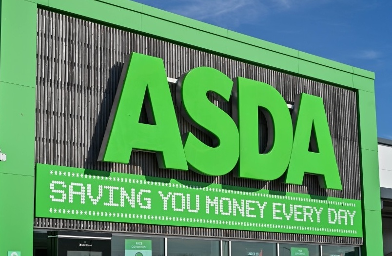 The ASDA logo on a building