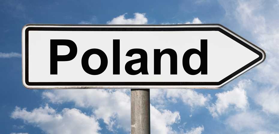 A sign showing the way to Poland