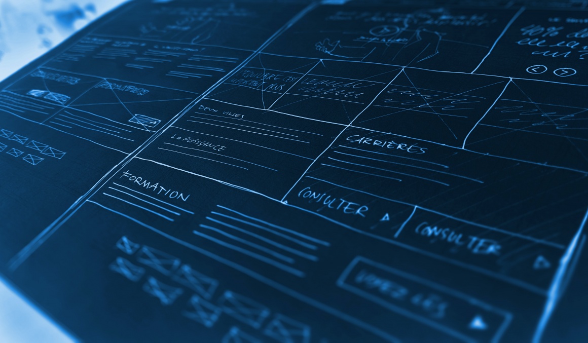 A board with plotted diagram