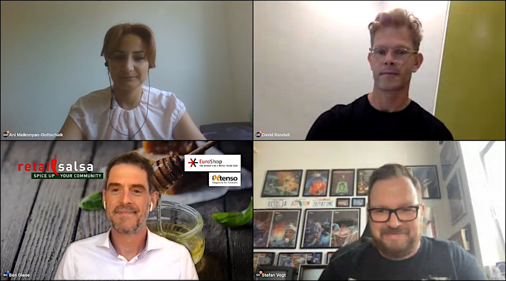 The three experts and moderator Ben Giese during the retail salsa webtalk...