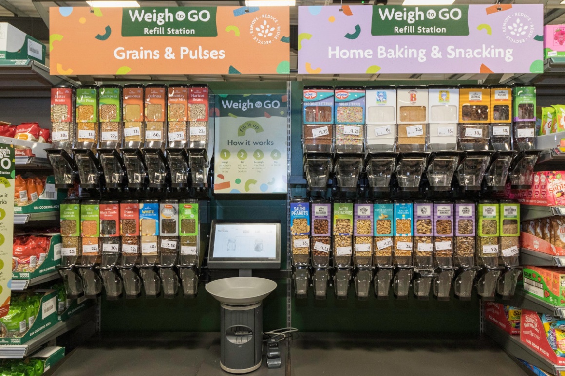 Unpackaged food station in a Morrisons store; copyright: Morrisons...