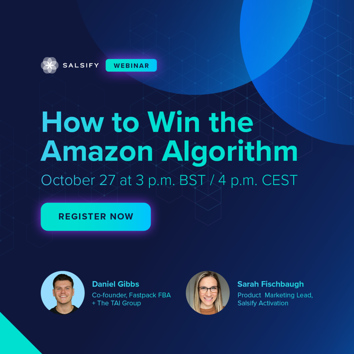 Webinar invitation How to Win the Amazon Algorithm
