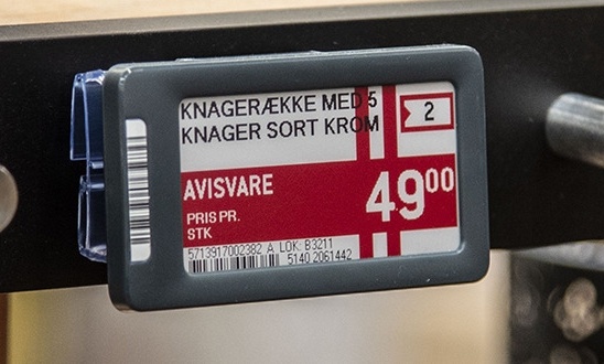 An electronic shelf label