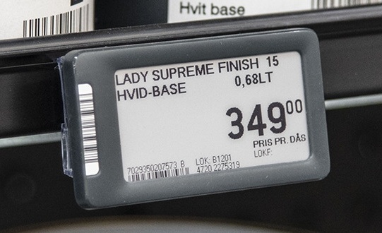 An electronic shelf label