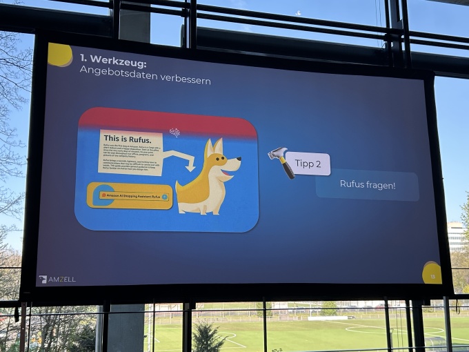 Ein Bild von einer Präsentation auf den E-Commerce days...