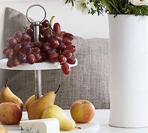 photo: decoration in a store with fruits and flowers...