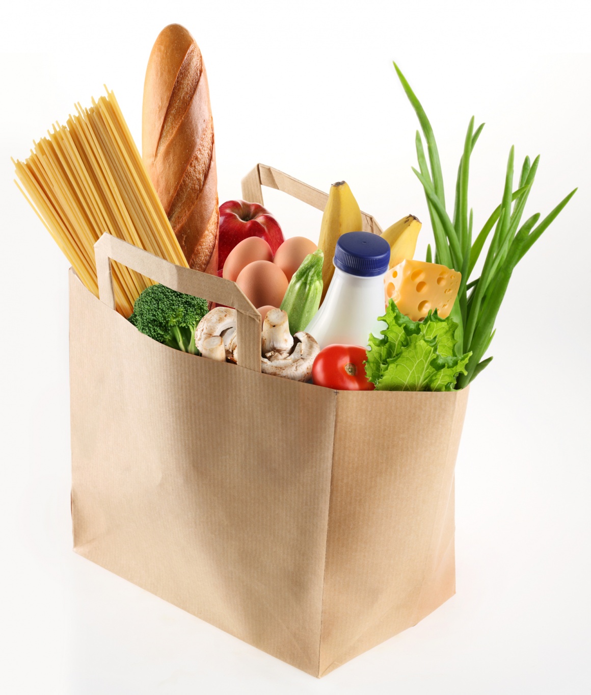 Bag with fresh food