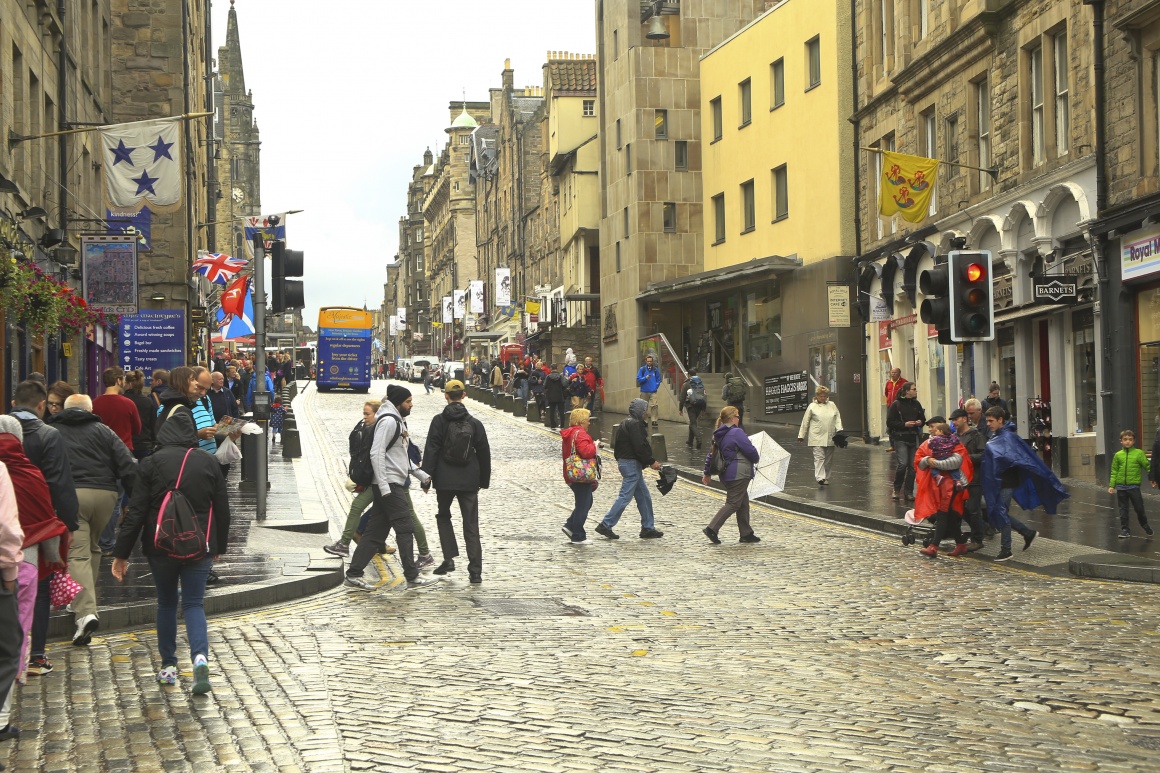 Pedestrians on a street