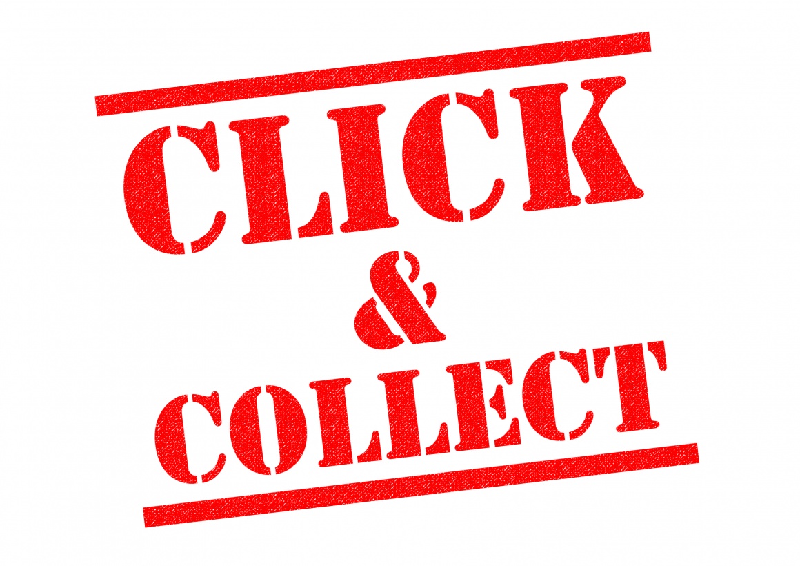 Schriftzug Click und Collect