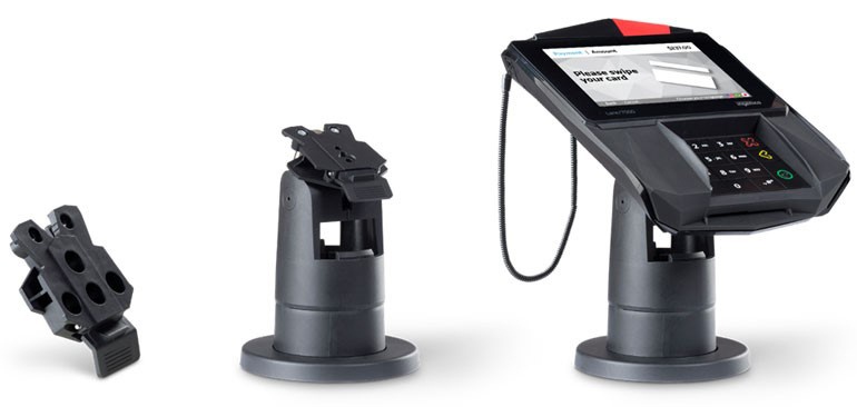 Photo: Mounting solutions and payment terminal side by side; copyright:...