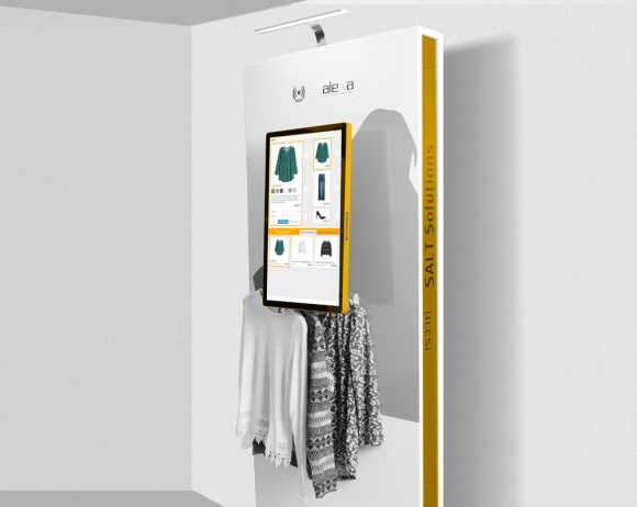 The touchscreen solutions do not need a lot of space in the fitting room...