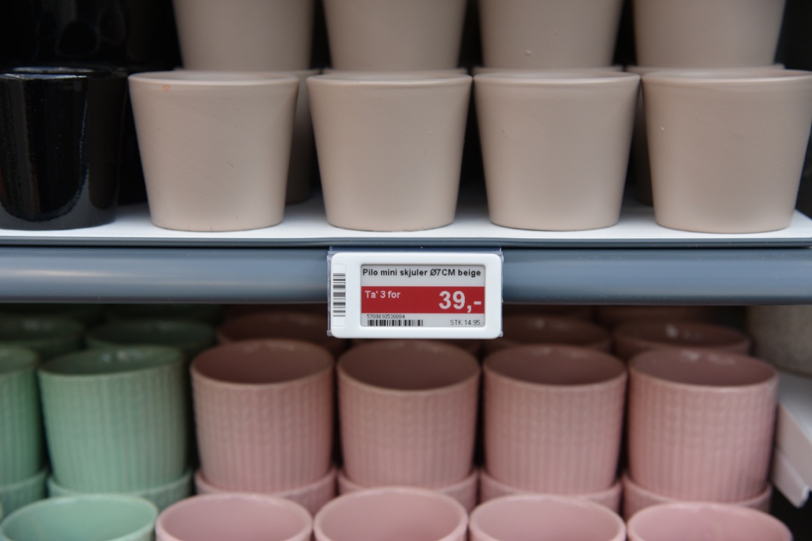 electronic shelf labels; Copyright: Plantorama