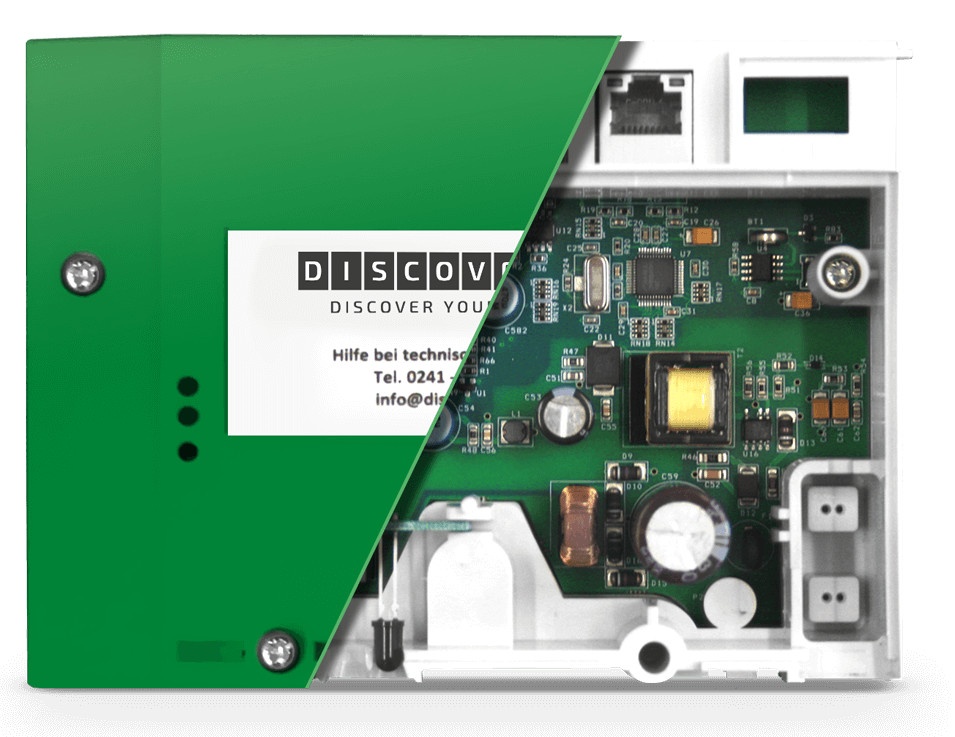 Half uncovered device with a view of the circuit boards inside inside...