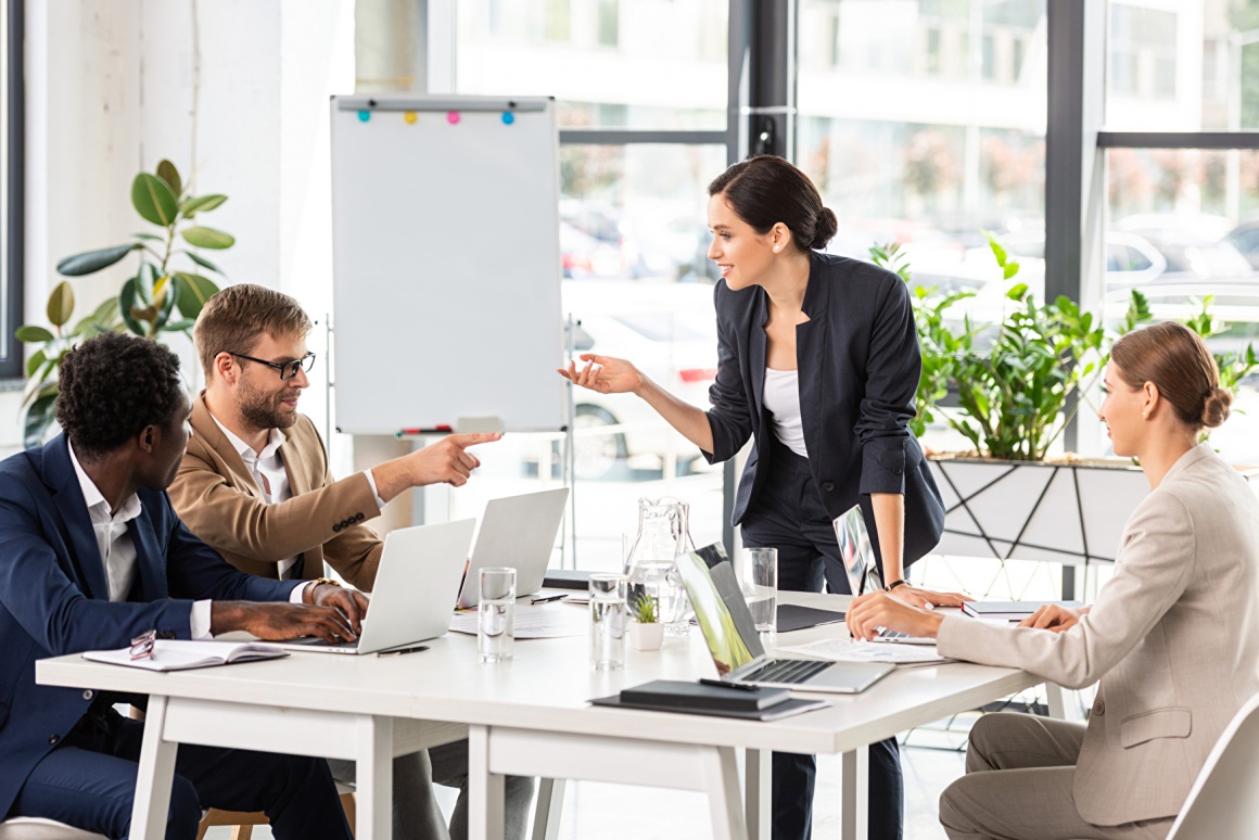 meeting in a modern office