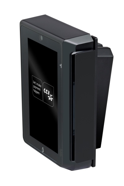 A black rectangular box: the self-service terminal CCV IM 30...
