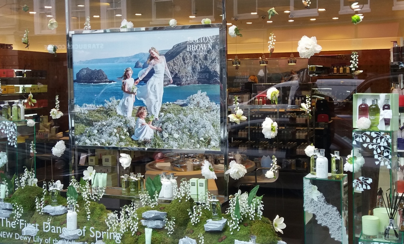 Photo: Window displays in London: Spring motifs