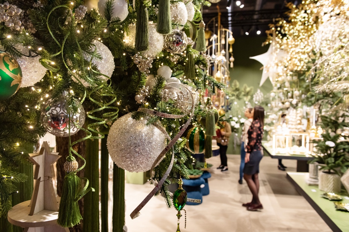 Christmas decoration with Christmas tree balls on a Christmas tree...