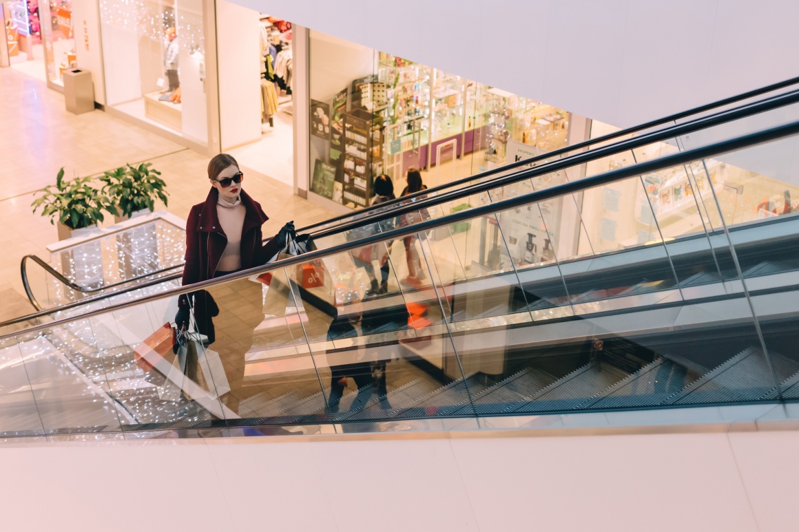 Woman in Shopping Cebter